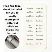 6pcs/Set Botol Kosmetik Isi Ulang Ukuran Nordic Color 15ml/50ml/80ml/100ml untuk Perjalanan, Sampo, Losion, Sabun Mandi, Krim (Gratis 1 Lembar Label Termasuk) - MultiWarna - View 4