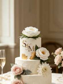 Customizable Couple Letter Cake Topper, Suitable For Wedding, Personalized Cake Design And Custom Letter Decoration, Reusable, Perfect For Engagement Party, Wedding Gift, Anniversary And Birthday Cake - Multicolor - View 6