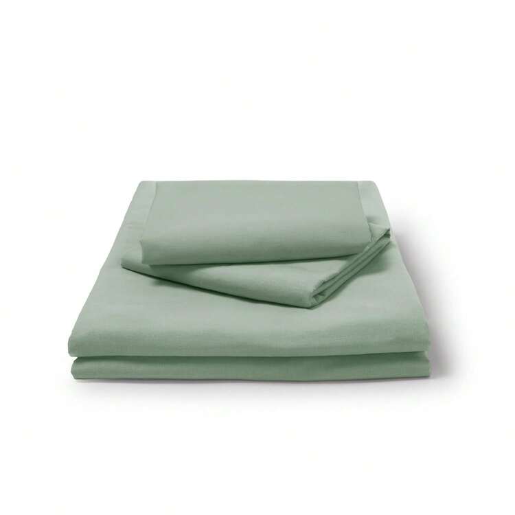TRAMAS+ 100% Cotton Sheet Set, With Fitted Sheet, Top Sheet And Pillowcase, Soft And Breathable Bedding, STANDARD 100 Certification By OEKO-TEX - ✅ 24/72h Delivery To Spain (Mainland) - Green - View 7