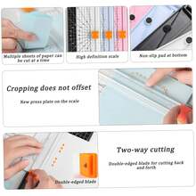 Portable A3/A4 Paper Cutter, Simple Precision Paper Trimmer, Plastic Two-Way Paper Cutter, With Automatic Protective Cutter, Suitable For School, Home And Office, For Photos, Cards, Scrapbook Trimming - Multicolor - View 5