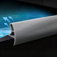 Shower Threshold Water Barrier, Foldable Self-Adhesive Shower Water Dam, Shower Door Bottom Seal Strip, Bathroom Kitchen Bathtub Splash Guard - View 8