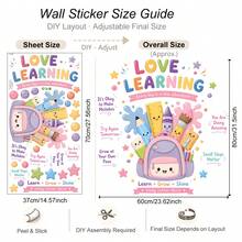 Removable Waterproof Educational Vinyl Wall Decals, Suitable For Classroom, Daycare, Children's Room, Playroom, Home Learning Corner, Preschool, Kindergarten, Elementary School, Love Learning Wall Decor - Motivational Wall Stickers - View 13