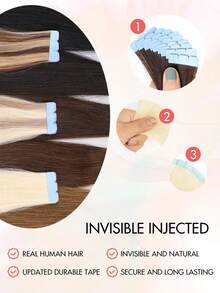 Invisible Hair Extensions Double-Sided Seamless Tape-In Extensions 12-24 Inches With Mini Tape - S60 - View 5