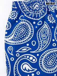 Men's Bright Color Drawstring Elastic Waist Casual Shorts, With Pockets, Lightweight And Comfortable For Summer Sports - Blue - View 8