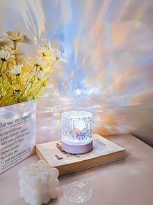 Aurora Ocean Wave Dynamic Projection Square Lamp,16 Color Changing Brightness Adjustable Remote Control USB LED Ambient Light,For Room Decor Photoshoot Romantic Date,Birthday Christmas Valentine Halloween Holiday Ornament Night Light - Multi-color light - View 11