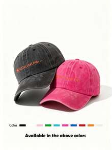 1 pieza Gorra de béisbol unisex de unicolor desgastada, visera deportiva vintage lavada, transpirable, adecuada para salidas diarias, pesca, viajes al aire libre - Multicolor - Ver 32