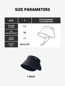 CAMEL CROWN Topi Pelindung Matahari untuk Olahraga, Perlindungan UV Musim Panas, Topi Matahari untuk Lari di Luar Ruangan - Hitam - View 6