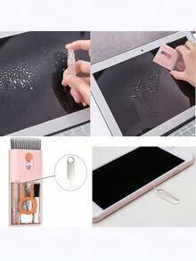 Kit Pembersih 10-in-1, Kit Pembersih untuk AirPods, Termasuk Semprotan Pembersih Layar, Kain Pembersih Lembut, Sikat Tersembunyi, Alat Pelepas Tombol, Memory Stick yang Dapat Dilepas, Kepala Pembersih, Dudukan Ponsel, Sikat Kepadatan, Kit Pembersih Keyboard Laptop, Alat Pembersih Layar Produk Elektronik 10-in-1, Sikat Pembersih Multifungsi Lensa Kamera/Ponsel - Gaya A - View 9