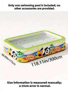 Piscina inflable grande de 83 pulgadas con tema de panda, material de PVC grueso plegable y portátil, fácil de instalar, adecuada para camping al aire libre, actividades de jardinería, reuniones familiares, producto esencial para adultos en la playa - Serie Vitalidad - Ver 14