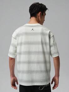 Jordan Men's AS F C BOXY SS CREW Short Sleeve Knit Collarless T-Shirt TIW1599-133 - Black and White - View 2
