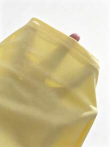 Vestido mini ligero de verano de unicolor con mangas de murciélago y patchwork 2 en 1, adecuado para citas nocturnas, vacaciones, fiestas de cumpleaños y uso diario elegante - Amarillo Mostaza - Ver 5
