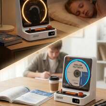 LOKMAT CD201 adalah pemutar CD Bluetooth portabel yang dilengkapi speaker stereo internal dan baterai isi ulang 4000mAh. Dilengkapi dengan remote control dan mendukung berbagai mode pemutaran (CD, kabel audio, USB, Bluetooth, FM, optik, dan AUX). - View 4