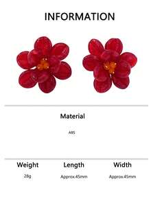 1 Pair French Vintage Berry Multicolor Handmade Shell Flower Niche Exquisite Stud Earrings, Mori Style Artistic Gentle Vibe - Seashell Flower Earrings - View 6