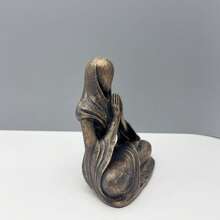 1pc Cross-Border Alien Meditation Flat Print Acrylic Statue Ornament, Desktop Decor Creative Gift - D - View 4