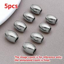 5pcs/Pack 3/4/5/8mm Stainless Steel Round Beads With Large Hole, Jewelry DIY Accessories, Pendant, Bracelet, Necklace Components - Multicolor - View 15