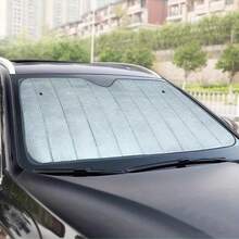 Easypie Selection Pelindung Matahari Mobil 130 x 60 cm, Pelindung Matahari Isolasi Panas Anti-UV, Pelindung Matahari Kaca Depan, Pelindung Kaca Depan Otomatis yang Dapat Ditarik, Pelindung Matahari Reflektif Penghalang Cahaya - Perak - View 3