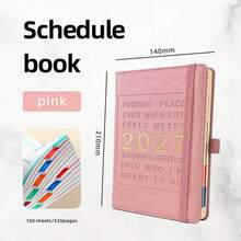 2027 English Planner Diary Notebook With Elastic Band, Business Office Time Management Handbook, Monday To Friday One Page Per Day, Weekend Two Days Per Page School Supplies - A5 - View 10