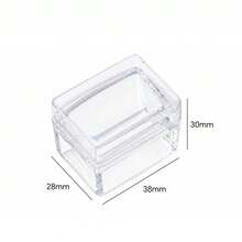 High Clear Square Silicone Nail Stamper Set Include Frosted Scraper, Stamper,Transparent Storage Box - White - View 2