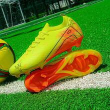FG Football Shoes, Unisex, Youth Style, Suitable For Natural Grass Outdoor Training And Matches - Yellow - View 7