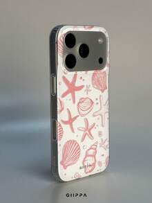 1pc Pink Ocean Pattern Design, Phone 17 Pro Max Phone Case, Compatible With Phone 16 Pro Max, 15 Pro Max, 14 Pro Max, Korean High-End Fashion Fun Phone Case, Compatible With 11/12/13/14/15/25 Pro Max Plus, Elegant Design Suitable For Men And Women, Perfect Gift For Girlfriend On Christmas, Valentine's Day, Easter, Wedding Season And Birthday! - Multicolor - View 2