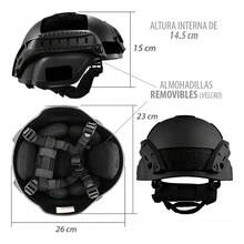 Protective Helmet - Black-patch MX - View 4
