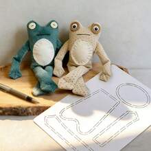 1 Piece Quirky Big-Eyed, Long-Legged Frog Patchwork Template, DIY Frog Pattern Sewing Template, Reusable PET Template, Ideal For Handmade DIY Tracing And Patchwork, Sewing Template For Positioning And Tracing, Cutting Tool For Craft Enthusiasts. - Classic - View 4