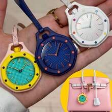 ZOEA 1pc Creative Octagonal Pendant Watch, Multifunctional Quartz Keychain With Strap, Bag And Backpack Pendant, Fashion Accessory, Ideal Gift For Friends In 8 Colors - Green - View 6