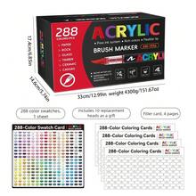 1支 366/320/288/240/168/120/84/72/60/48/36/24色軟尖丙烯麥克筆 水彩筆 不透明防水可疊色 適合塗鴉繪畫藝術 開學必備學生用品 - 直液丙烯馬克筆 - 查看 25