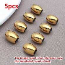 5pcs/Pack 3/4/5/8mm Stainless Steel Round Beads With Large Hole, Jewelry DIY Accessories, Pendant, Bracelet, Necklace Components - Multicolor - View 18