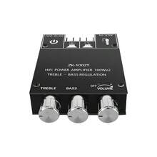 ZK-1002T 藍牙 5.0 立體聲擴大機板,200W HiFi 2.0 聲道迷你音訊擴大模組,附低音與高音調節,AUX 輸入,DC 12V-24V,適用於 DIY 喇叭與家用音響 - ZK-1002T - 查看 13
