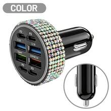 Adaptor Charger Mobil USB-C PD Bling Bling, Pengisian Cepat, Cocok untuk Berbagai Kendaraan Kecil, Kabel Pengisian Cepat 3-in-1 dengan Lampu LED dan Kristal Berlian Imitasi, Hadiah Terbaik untuk Pesta Ulang Tahun dan Liburan untuk Pria/Wanita - Beraneka warna - View 46