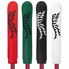 1 Stück Golf Ausrichtungsstab Abdeckung - Themenstickerei, 4 Farben | Premium PU Material | langanhaltend | Für Schlagtraining | Passend für die meisten Ausrichtungsstäbe | Golf Trainingsgeschenk für Männer & Frauen - Verschiedenfarbig - Übersicht 1