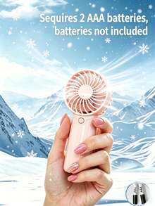 1個便攜式電池供電風扇(不含電池)-手持風扇、嬰兒車風扇、電池供電風扇、迷你桌上風扇,適合旅行、通勤、辦公室、海灘,夏季必備,輕巧便攜手持風扇(需2顆AAA電池) - 2pcs-顏色隨機 - 查看 7