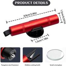 車窗破窗器 緊急逃生工具 2合1汽車安全錘 安全帶切割器 玻璃破窗器 汽車事故救援工具 車用安全錘 緊急逃生工具 車輛安全設備 路邊救援 便攜式救援工具 - A - 查看 4