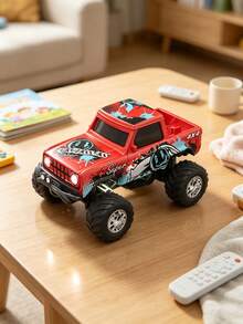 A 1:64 Mini Four-Way Remote Control Off-Road Vehicle With LED Lights And Remote Control, A Children's Toy Car Cake Ornament, Suitable For Christmas, Birthday And New Year Gifts For Boys Aged 6 To 12, A Must-Have For Children's Toy Travel - Multicolor - View 16