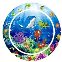 1 pièce Lit d'eau gonflable épais, grand et rond, en forme de requin durable, convient aux chats et aux chiens; Jouet de tapis d'eau exclusif pour animaux de compagnie; Jouet de jeu pour chat - Multicolore - Voir 11