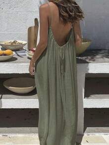Women Long Dresses - 綠色 - 查看 1