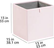 Foldable Fabric Storage Boxes, Set Of 6, Dimensions 33 X 38 X 33 Cm, Pink - Pink - View 5