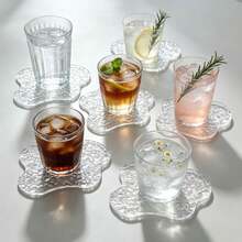 1pc Transparent Water Ripple Coaster Heat-Resistant Table Mat, Insulated Pad, Essential For Holiday Gatherings, Transparent Water Pattern Design Heat-Resistant Tableware Mat Premium Cup Holder, Modern Minimalist Plate Mat, Halloween, Christmas Gift, Suitable For Bar, Office And Home, All Occasions - Shape - View 11