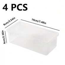 1/2/4pcs Large Capacity Transparent PP Storage Boxes, Office Supplies Storage Boxes, School Supplies Storage Boxes, Desktop Organizer And Accessories, Stackable, Clear Visibility, Secure Closure, Stationery Storage Boxes - Multicolor - View 8