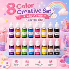 Set Gel Cair Dekorasi Kue DIY Aneka Warna, Aksesoris Pewarna Ornamen Kue Buatan Tangan, Alat Pembentuk Dekorasi Permukaan Sabun Aromaterapi Telur Paskah DIY (Aksesoris Dikirim Secara Acak) - View 12