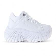 Buffalo Women's High Platform Sneakers Tractor Shoe 7cm High Promotion - 白色 - 查看 5