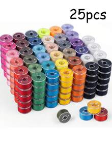 20 piezas/50 piezas/100 piezas Carretes de bobina pre-enrollados para máquina de coser, hilo de bobina para máquina de coser, bobina de costura mini simple, color aleatorio - Multicolor - Ver 10