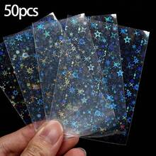 66X91mm 多尺寸全息卡套，適用照片卡、交易卡、遊戲卡 - 星空雷射閃爍效果保護套，附全息薄膜，迷你照片卡盒 - C-多色 - 查看 12