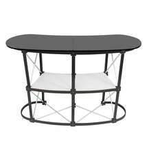 Countertops Pull-Out Promotion Table 130*40*90CM - Black and White - View 8
