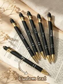 10/30/50pcs Customized Engraved Metal Ballpoint Pen Set With Touchscreen Stylus - Smooth Writing, Medium Tip, Suitable For Office, School And Art Projects, Company And School Custom Engraving - Sets - View 7