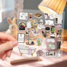 New Exquisite Girl Embossed Stickers For Phone Case, Refrigerator, Planner, Diary, Guitar, Scrapbook, Planner, Luggage, Helmet, Skateboard, Laptop, Self-Adhesive Decals - Multicolor - View 5