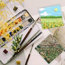 10pcs Plain Wooden Tray Set, Suitable For Painting, Dyeing And Customization, Fits Display, Handmade Crafts, Art Creation And Puzzle Making, Blank Base With High Versatility - Multicolor - View 4