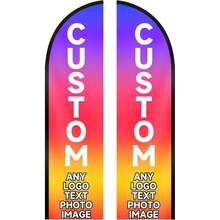 Custom Knife-Shaped Banner, Personalized Design, Text, Suitable For Store Signage, Personalized Business Logo, Beach, Without Pole - Multicolor - View 4