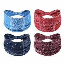 1-6 pièces Bandeau femme à motif cachemire, bandeau de sport bohème, accessoires pour cheveux pour festival, fête, vacances et usage quotidien toute l'année - Multicolore - Voir 8